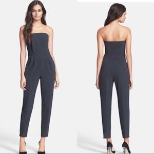 Trina Turk Edda gray strapless jumpsuit